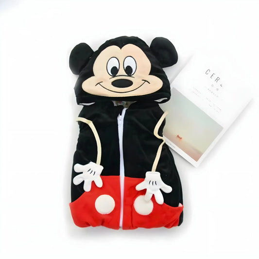 Children's hoodie with a cartoon character design on a white background